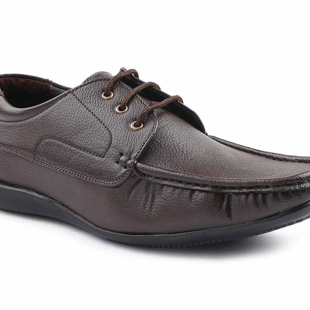Fortune Brown Lacing Formal Derby Shoes For Men HML-6E By Liberty Stylish Lace Up Shoes