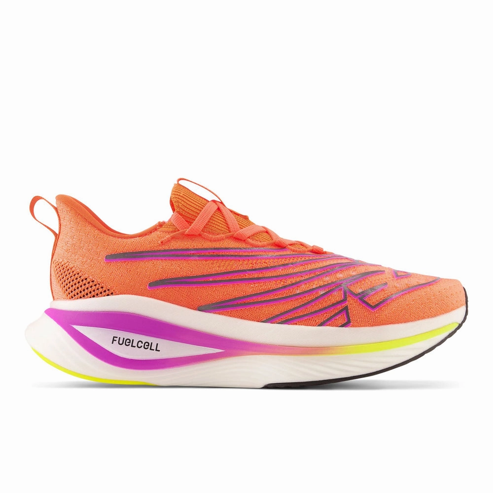 New Balance Womens Velcro Sneakers Women's New Balance FuelCell SuperComp Elite V3, Cosmic Rose/Neon Dragonfly/Cosmic Pineapple, 7.5 B Medium