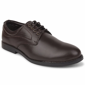 Fortune Brown Formal Lacing Derby Shoes For Men MAJESTIC-1 By Liberty Floral Lace Up Shoes
