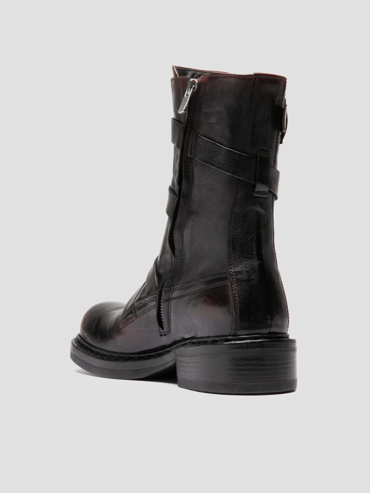 DAKOTA 004 - Burgundy Leather Zipped Boots Shop Waterproof Snow Boots On Sale