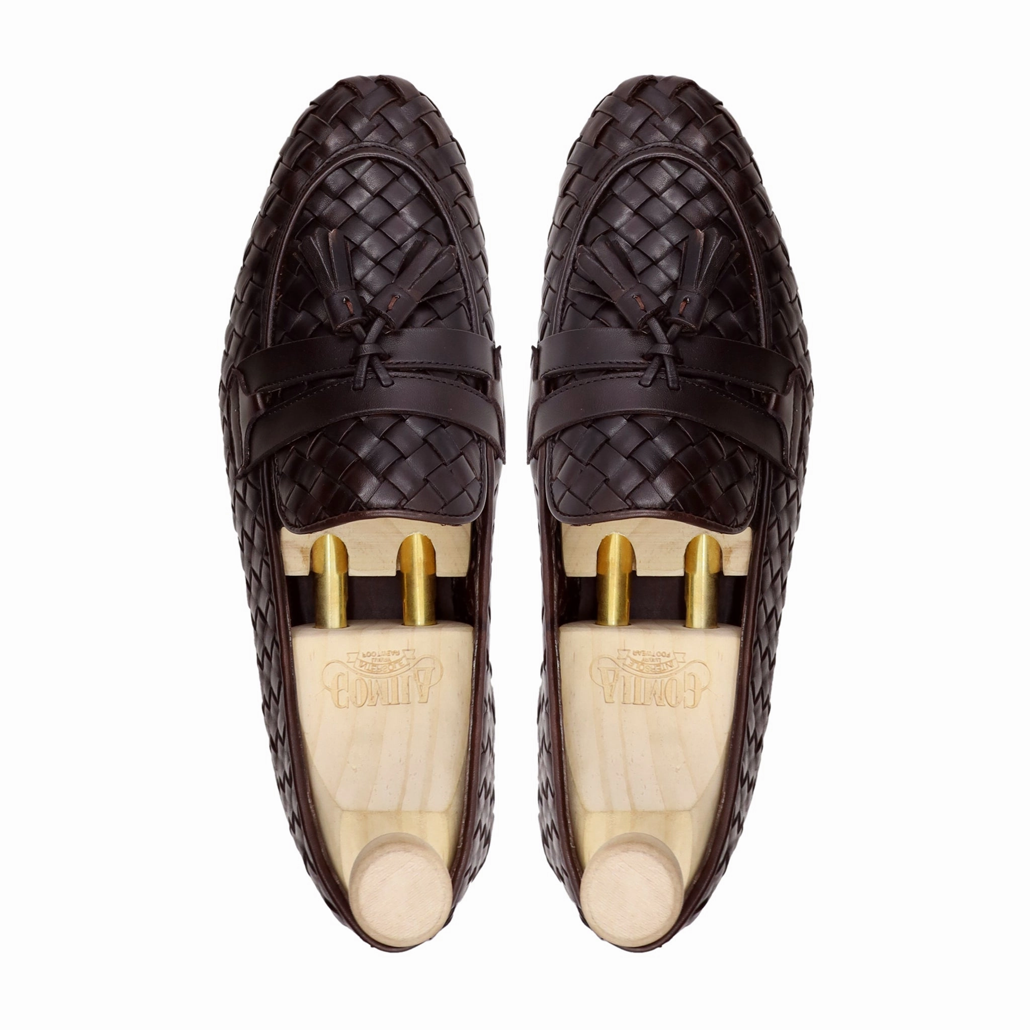 Decatur - Men's Dark Brown Hand Woven Calf Leather Loafer Manolo Loafers