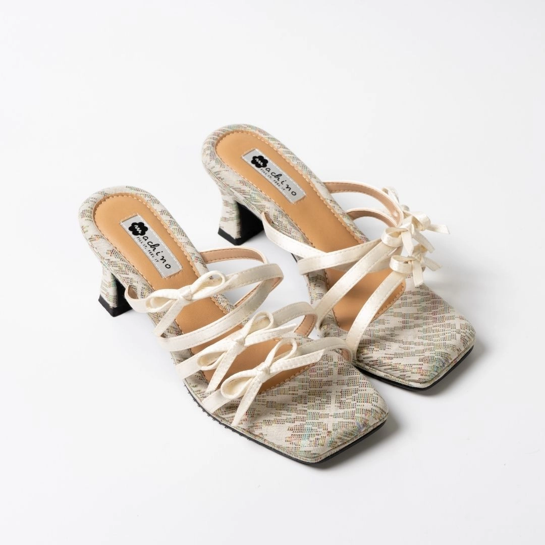Sparkly Heels Demure in Songket Ribbon Heels