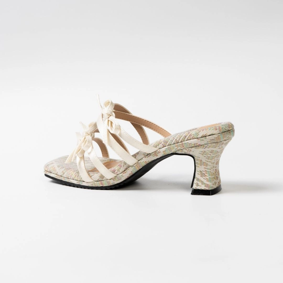 Demure in Songket Ribbon Heels High Heels And Garter Belts