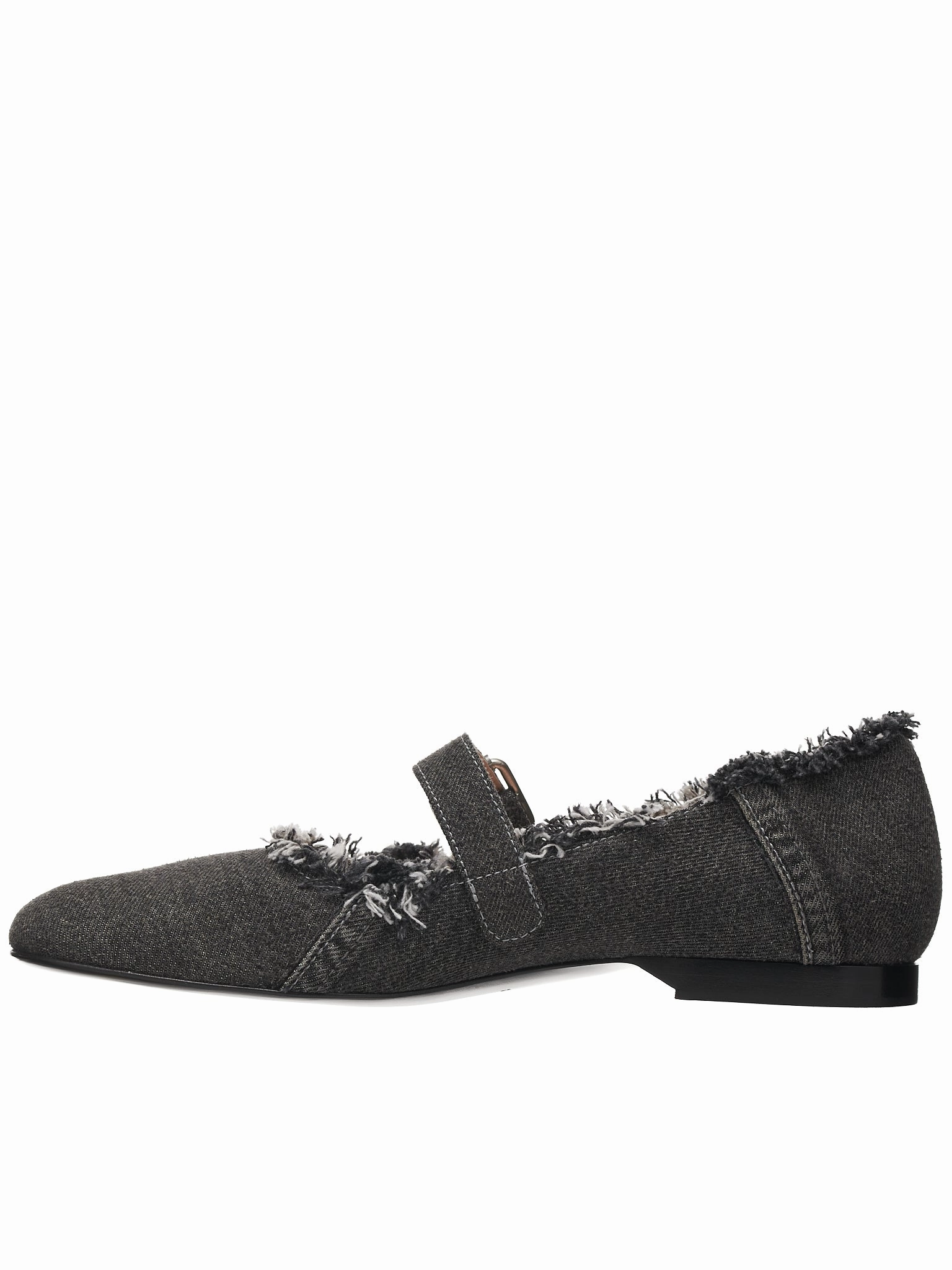 Denim Flat Shoes (SHOE000217-FADED-BLACK) Loafers Styling