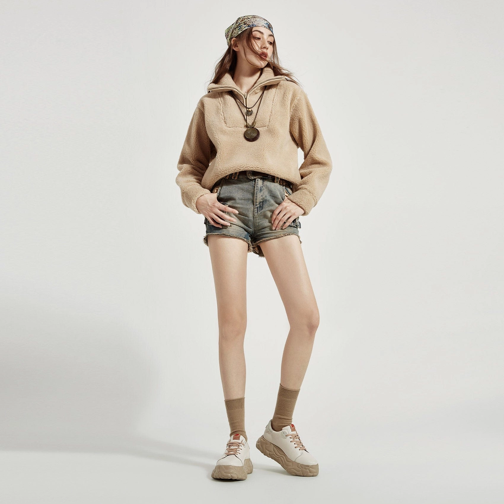 Rock Pillars Climbing Shoes Beige Sanamolls II Women