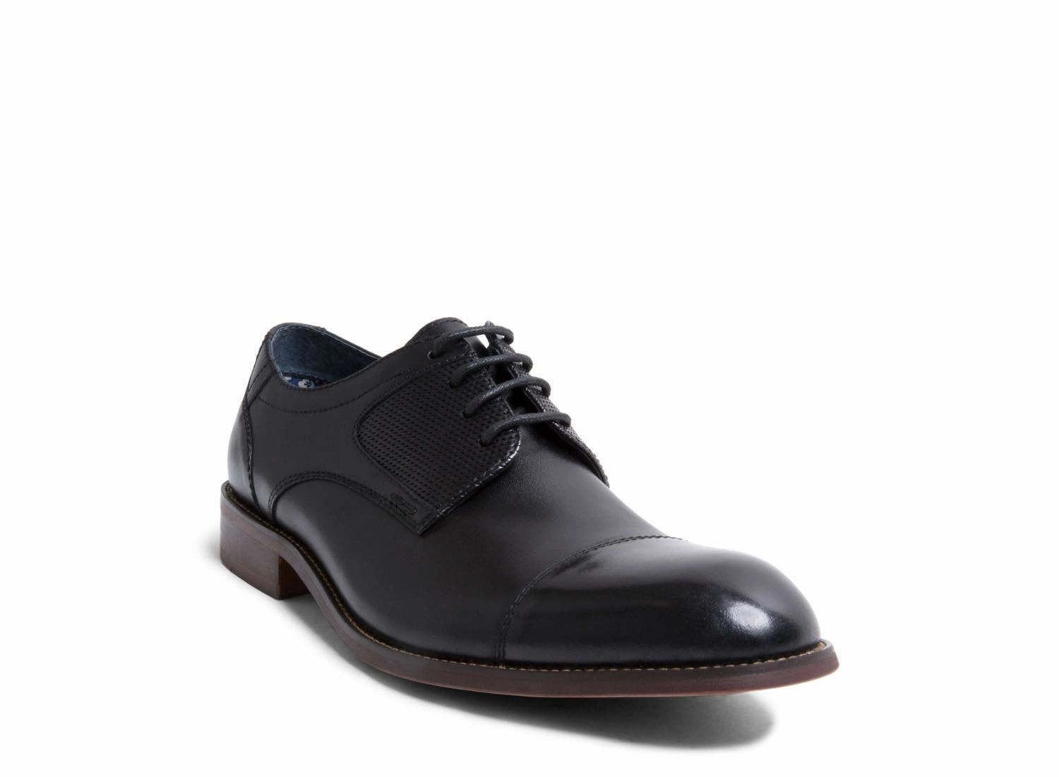 Comfy Oxford Shoes DERIUN BLACK LEATHER