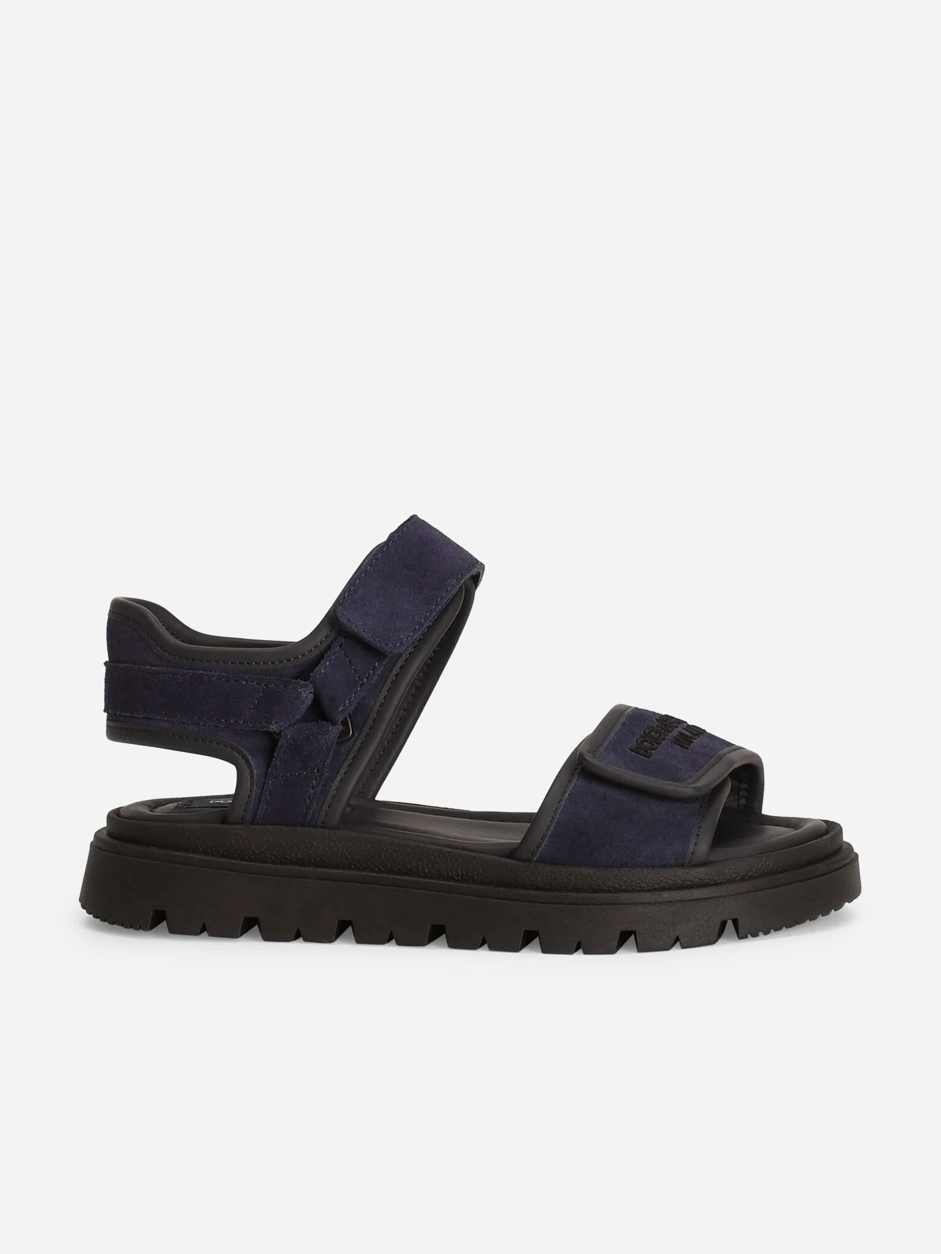 Dolce & Gabbana Boys Leather Velcro Strap Sandals in Navy All Saints Sandals