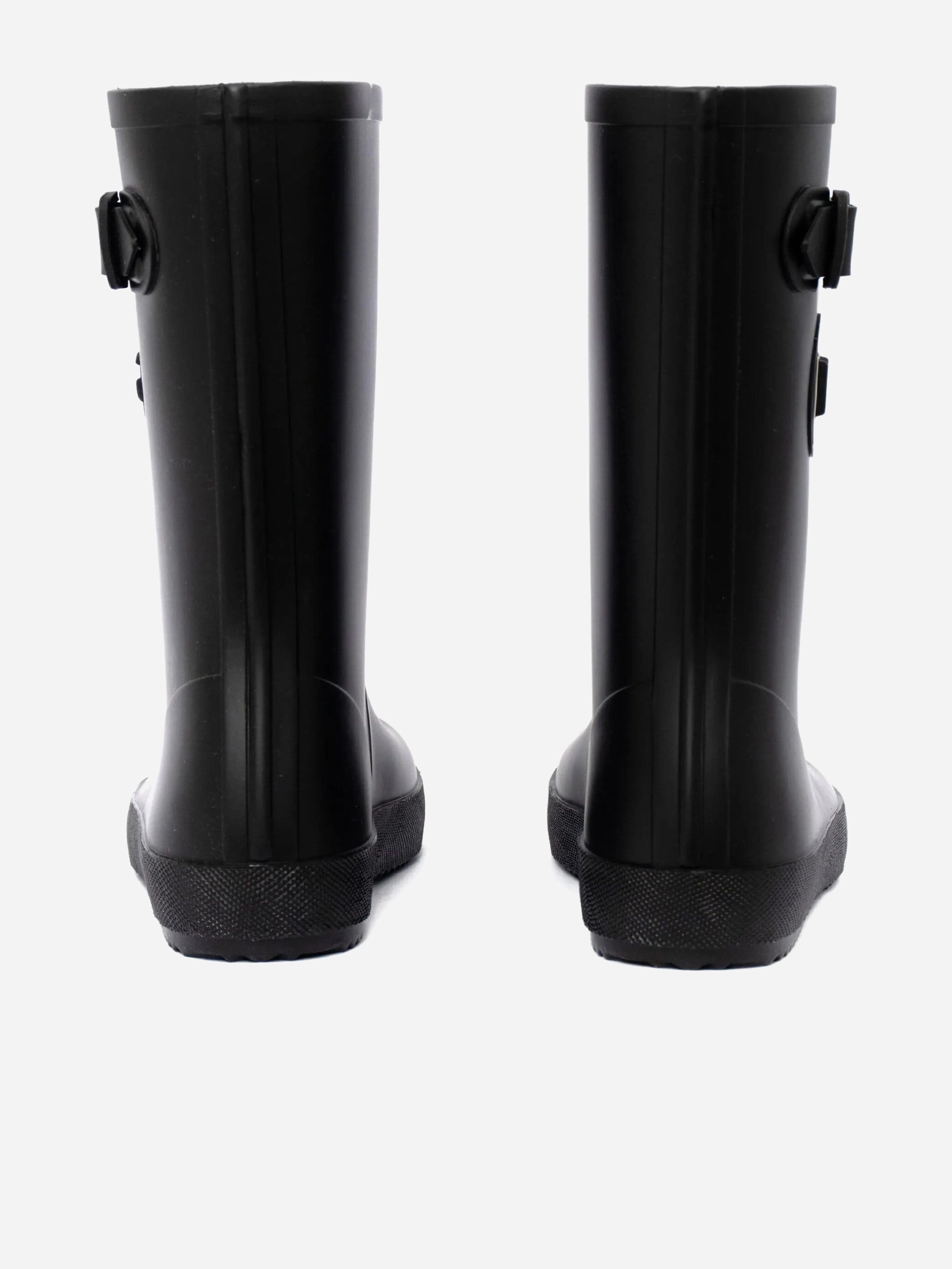Academy Work Boots Dolce & Gabbana Kids Logo Rain Boots in Black