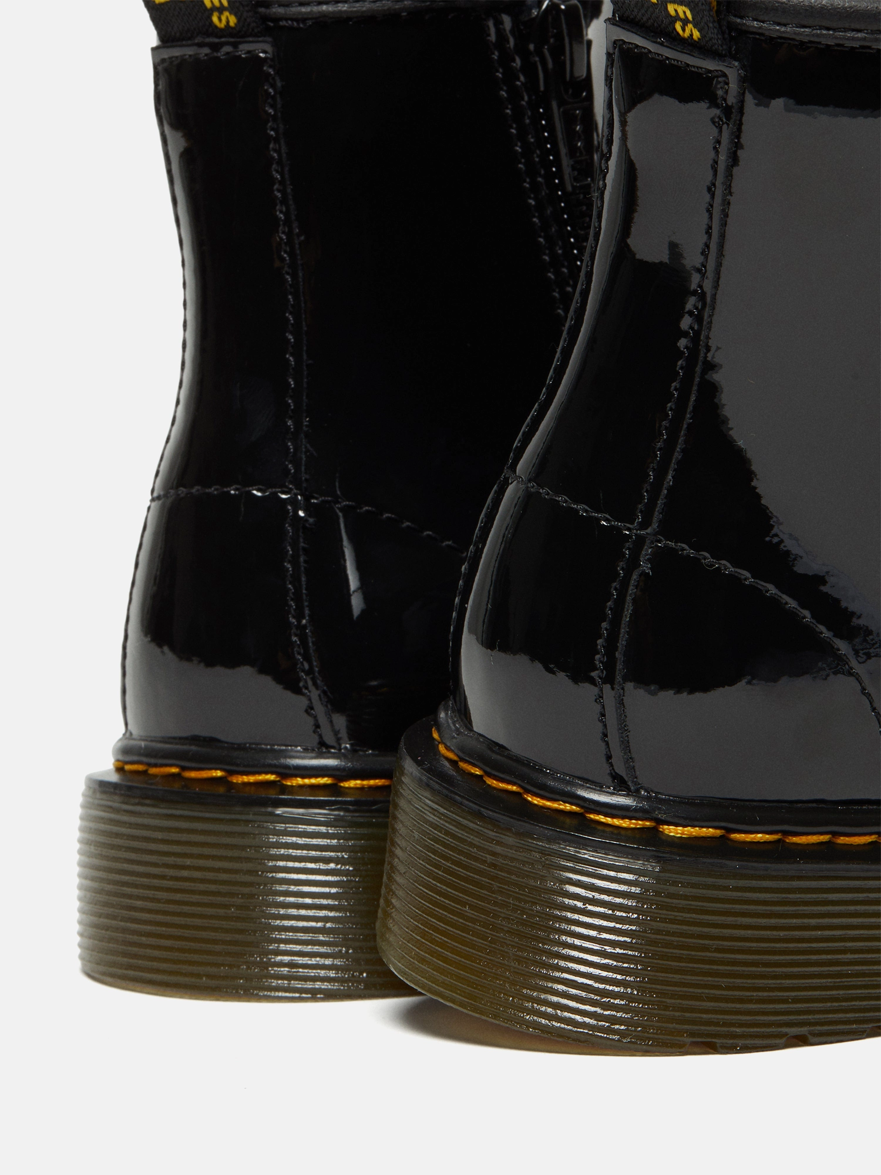 Brown Ankle Boots With Heel Dr Martens Kids 1460 Patent Leather Lace Up  Boots in Black