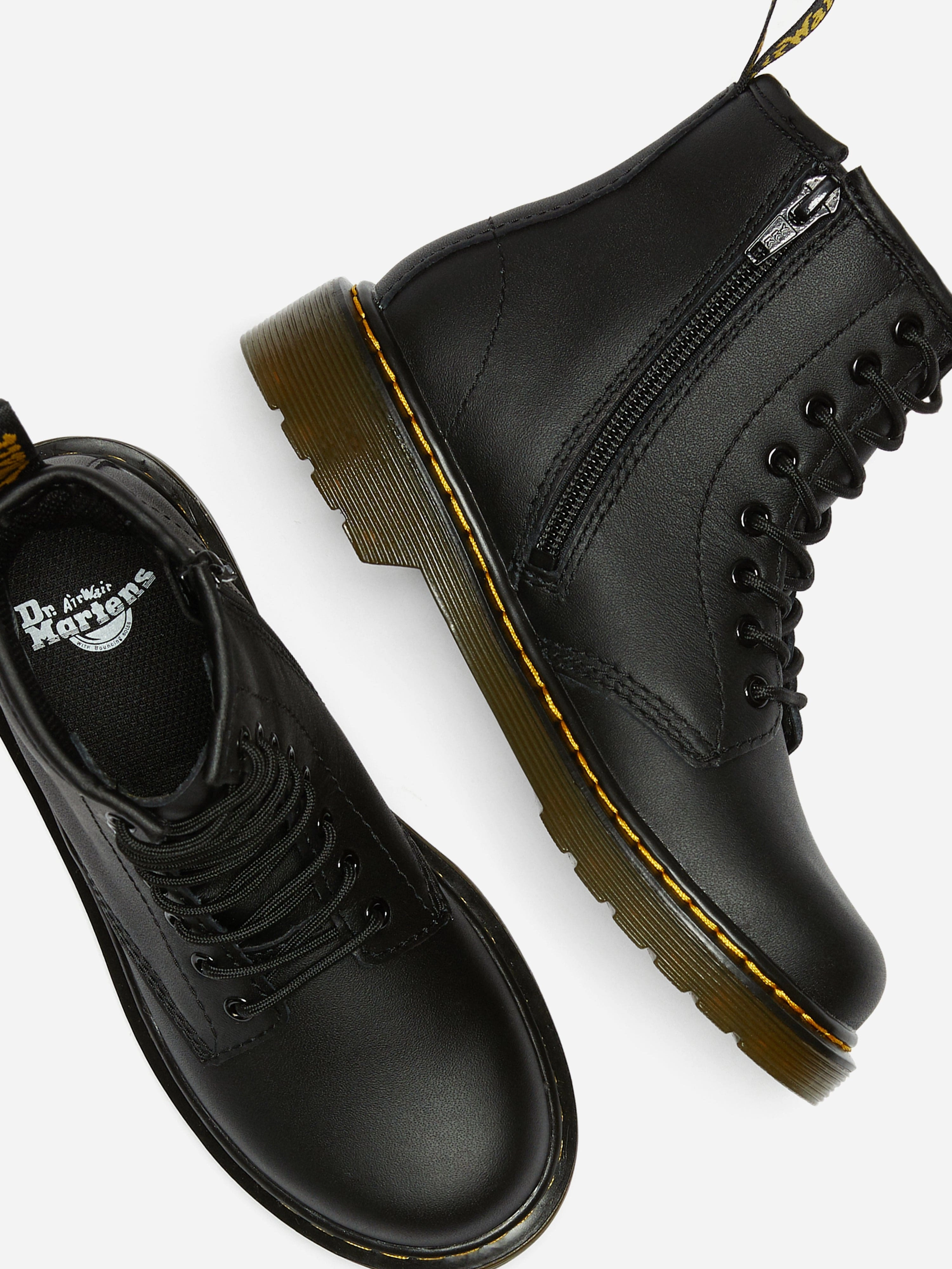 Dr Martens Kids 1460 Softy T Leather Lace Up Boots in Black Boots Tractor Supply