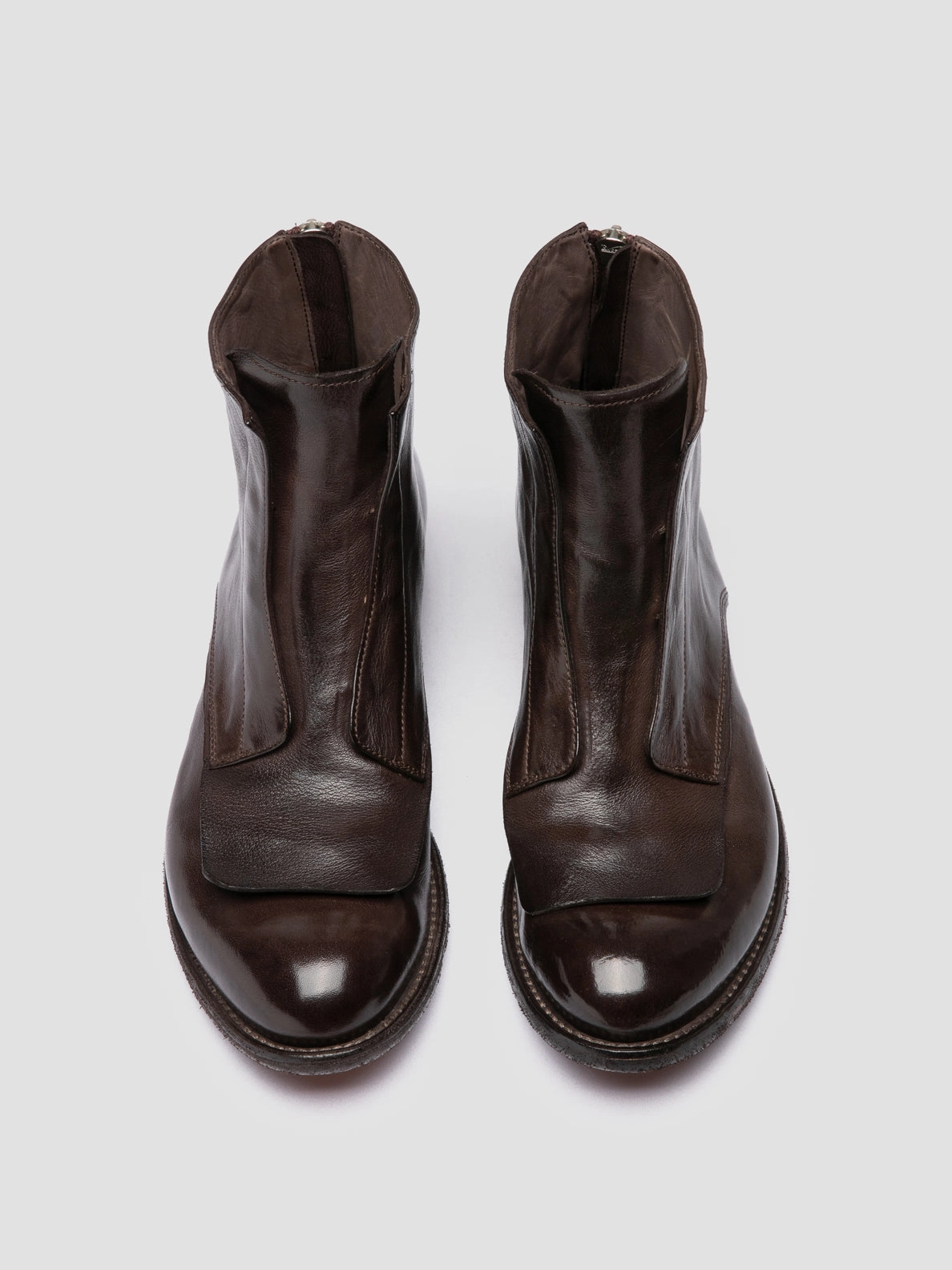 LEXIKON 160 - Brown Leather Zipped Boots Boys' Snow Boots