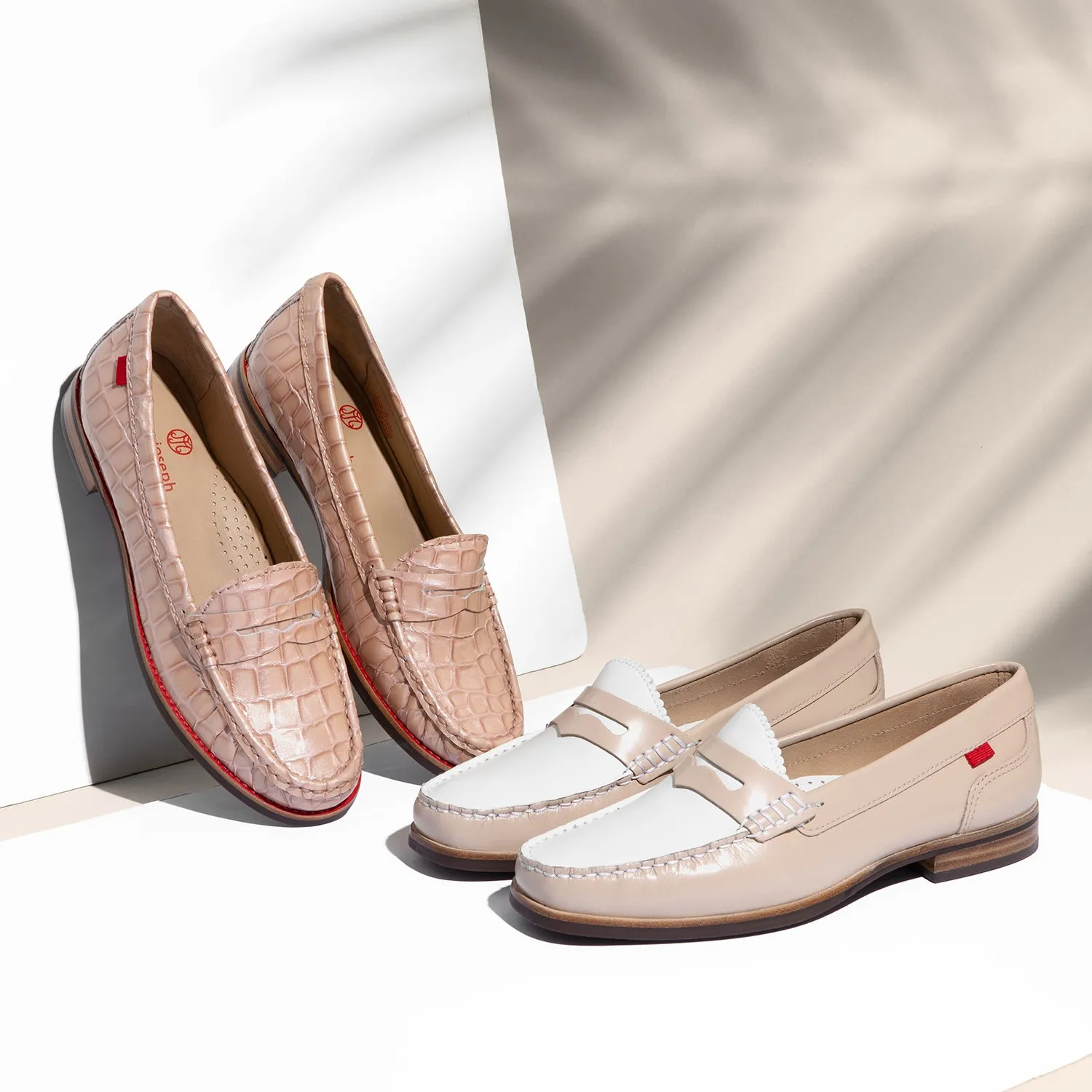 East Village, Women Shiny Leather Loafers