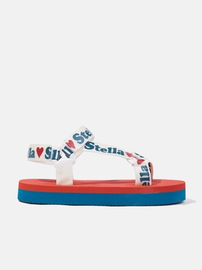 Sandals In Jcpenney Stella McCartney Girls Logo Tape Sandals in Multicolour