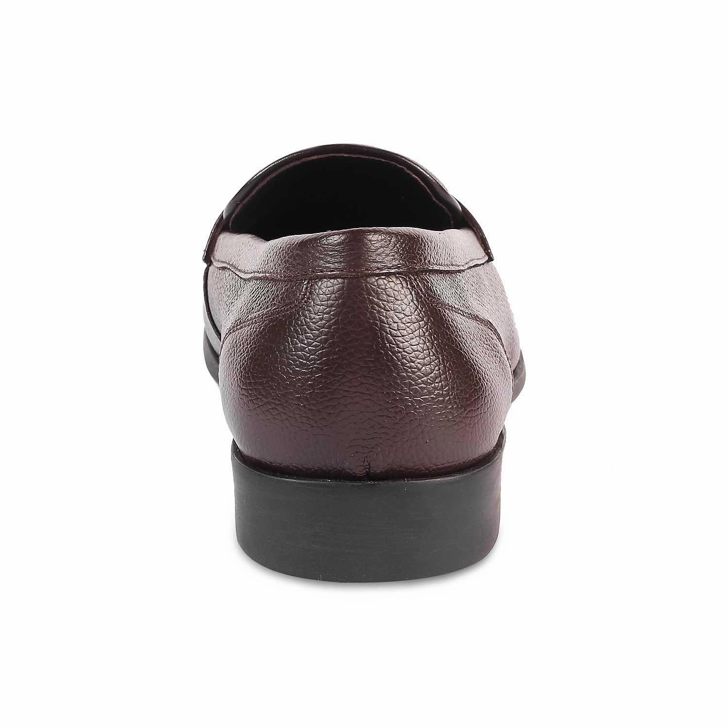 The Quebec Brown Men's Leather Loafers Tresmode Zerøgrand Remastered Penny Loafers