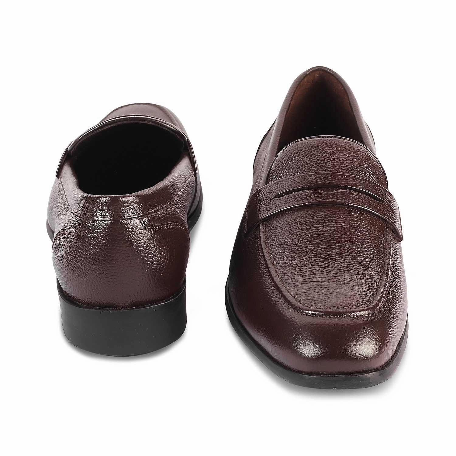 The Quebec Brown Men's Leather Loafers Tresmode Loafers At