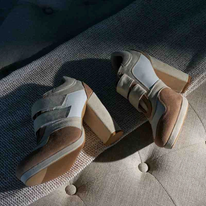 Beige Sneaker Boots  4 to 4.5 Inch Heel |  Customisable On High Heels