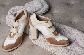 Shoe Inserts Beige Sneaker Boots  4 to 4.5 Inch Heel |  Customisable