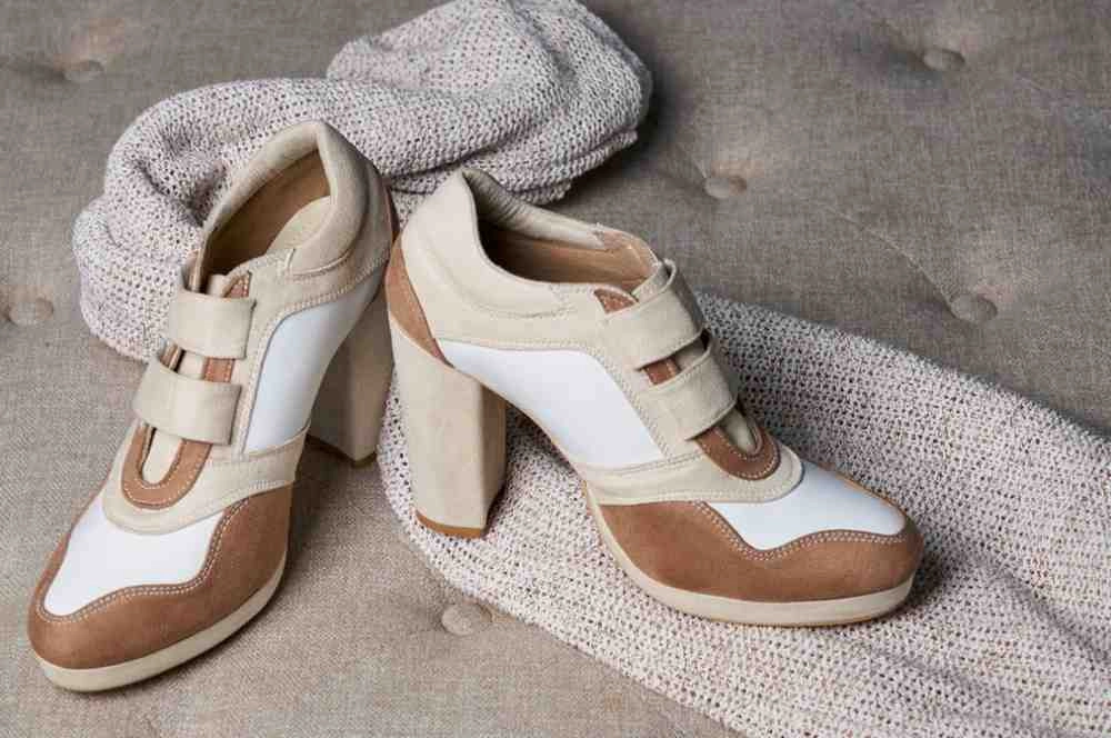 Porn Pics High Heels Beige Sneaker Boots  4 to 4.5 Inch Heel |  Customisable