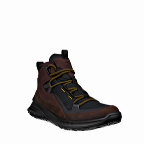 Best Hiking Shoes Low ECCO Men's Ult-Trn Mid Waterproof Boot - Mocha/Black