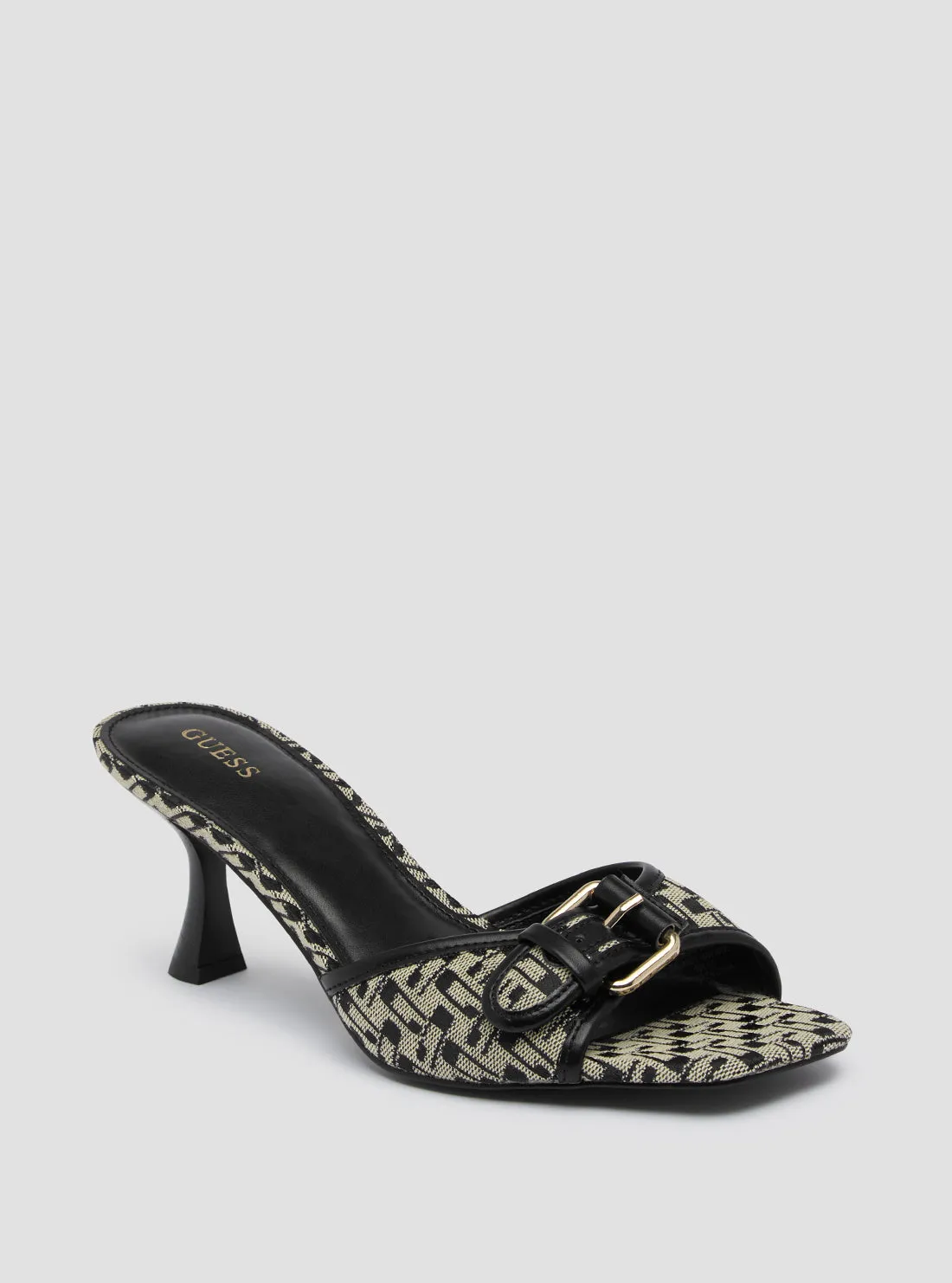 Black Logo Dista Kitten Heels Super High High Heels