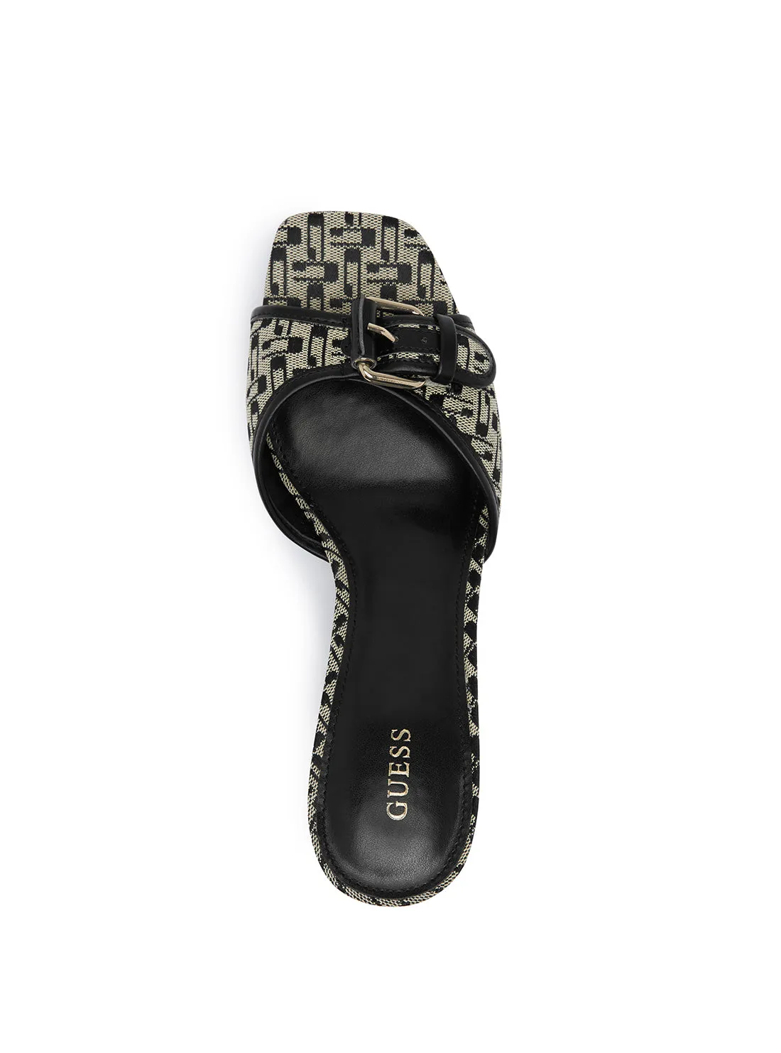 Vinyl High Heels Black Logo Dista Kitten Heels