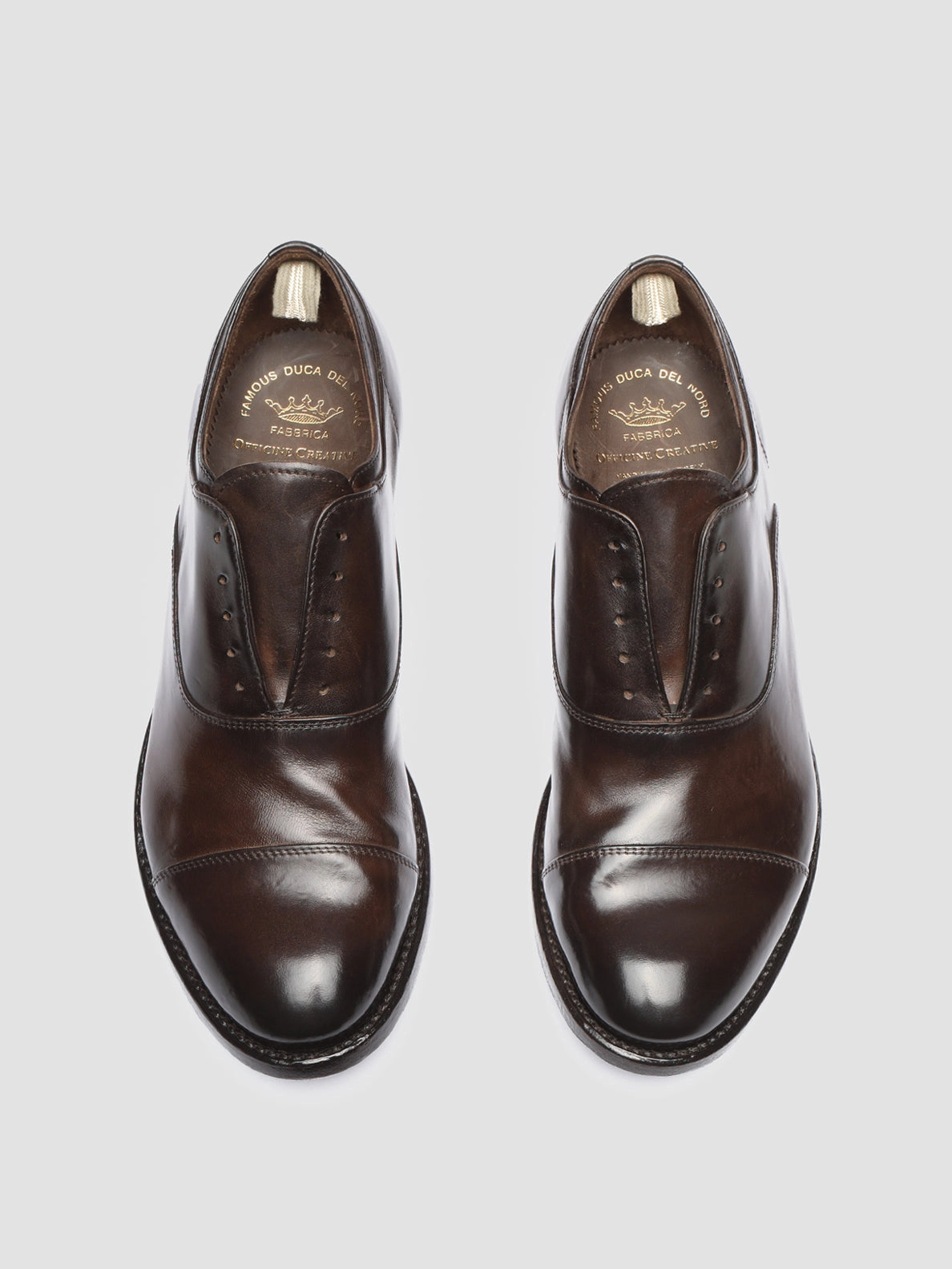 ANATOMIA 08 - Brown Leather Oxford Shoes Cap Toe Oxford Crockett And Jones