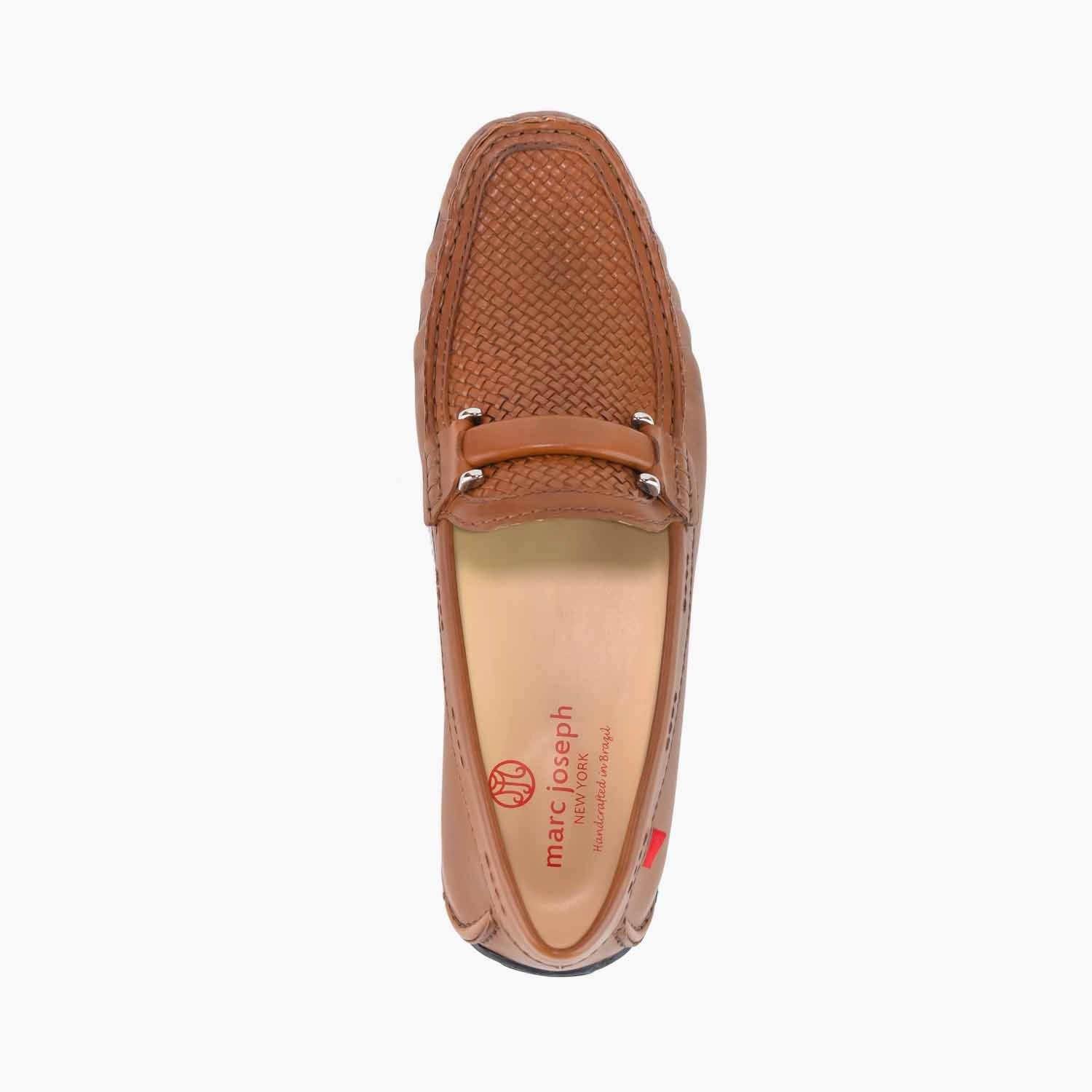 Cognac Loafers Bryant Park Weave, Men
