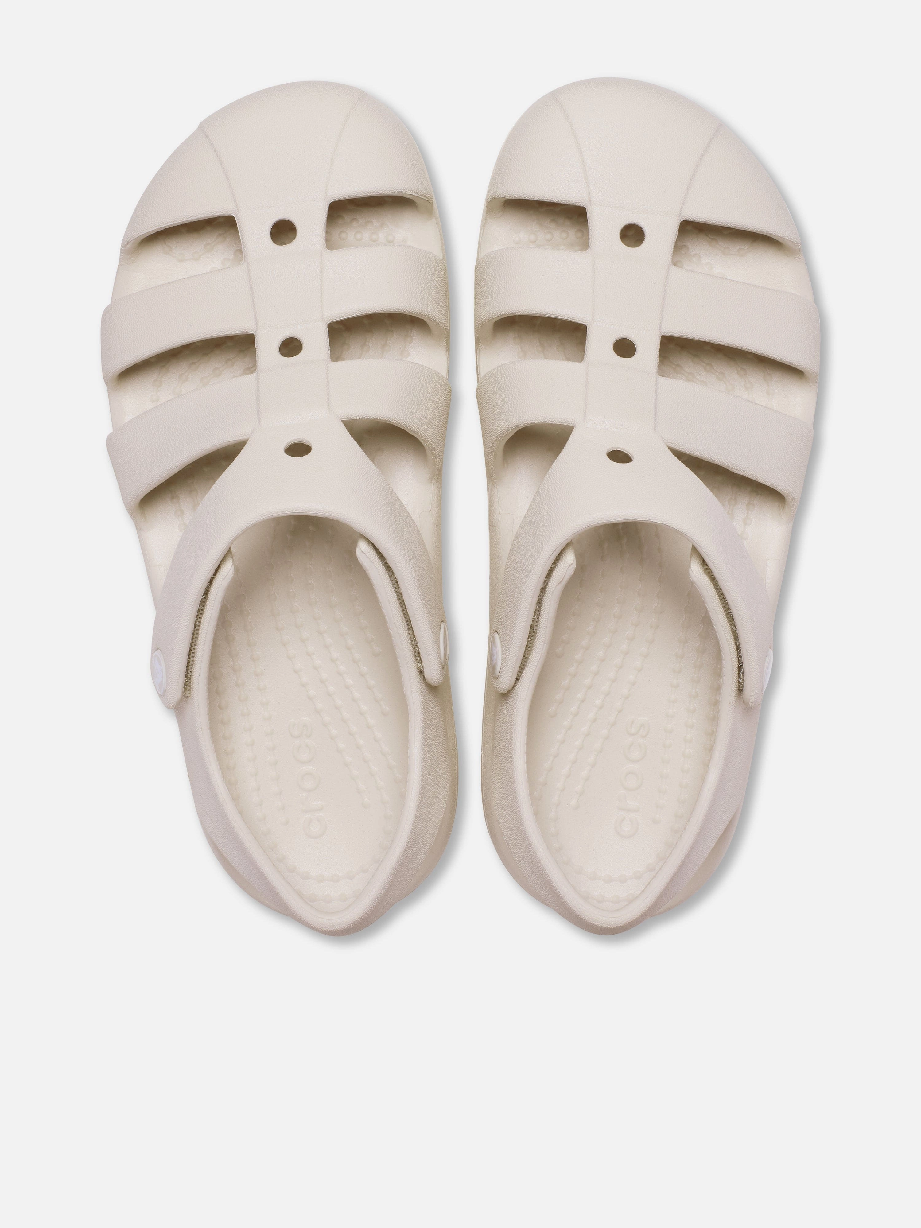 Platform Jelly Sandals Crocs Girls Classic Fisherman Sandals in Beige