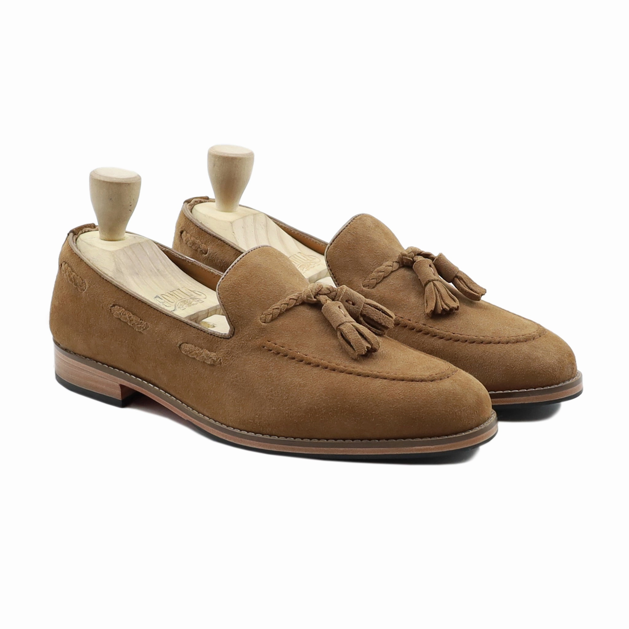 Elbrus - Men's Camel Kid Suede Loafer Payless Penny Loafers