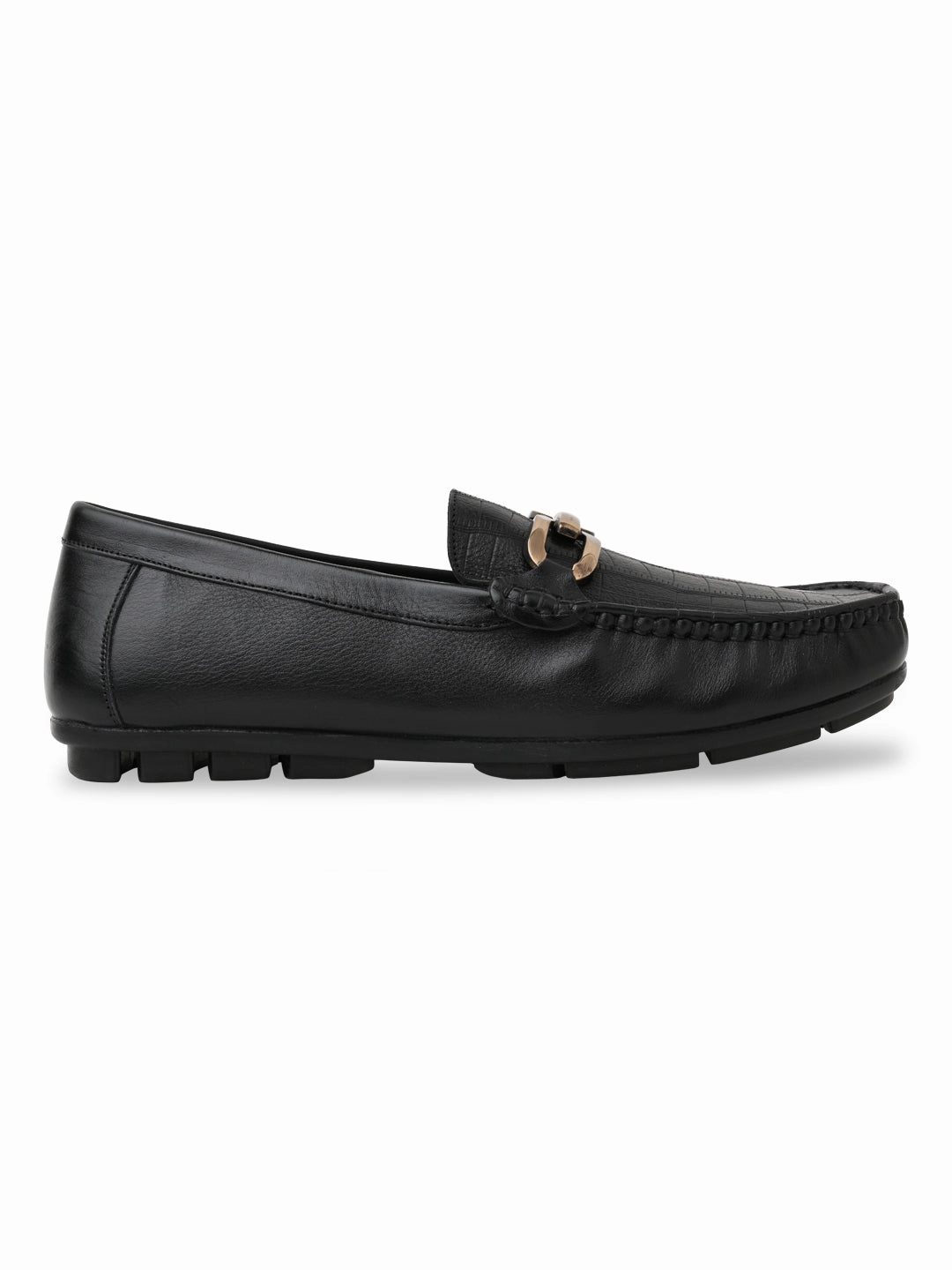 Imperio By Regal Black Men Textured Leather Casual Loafer Loafers And Dresses