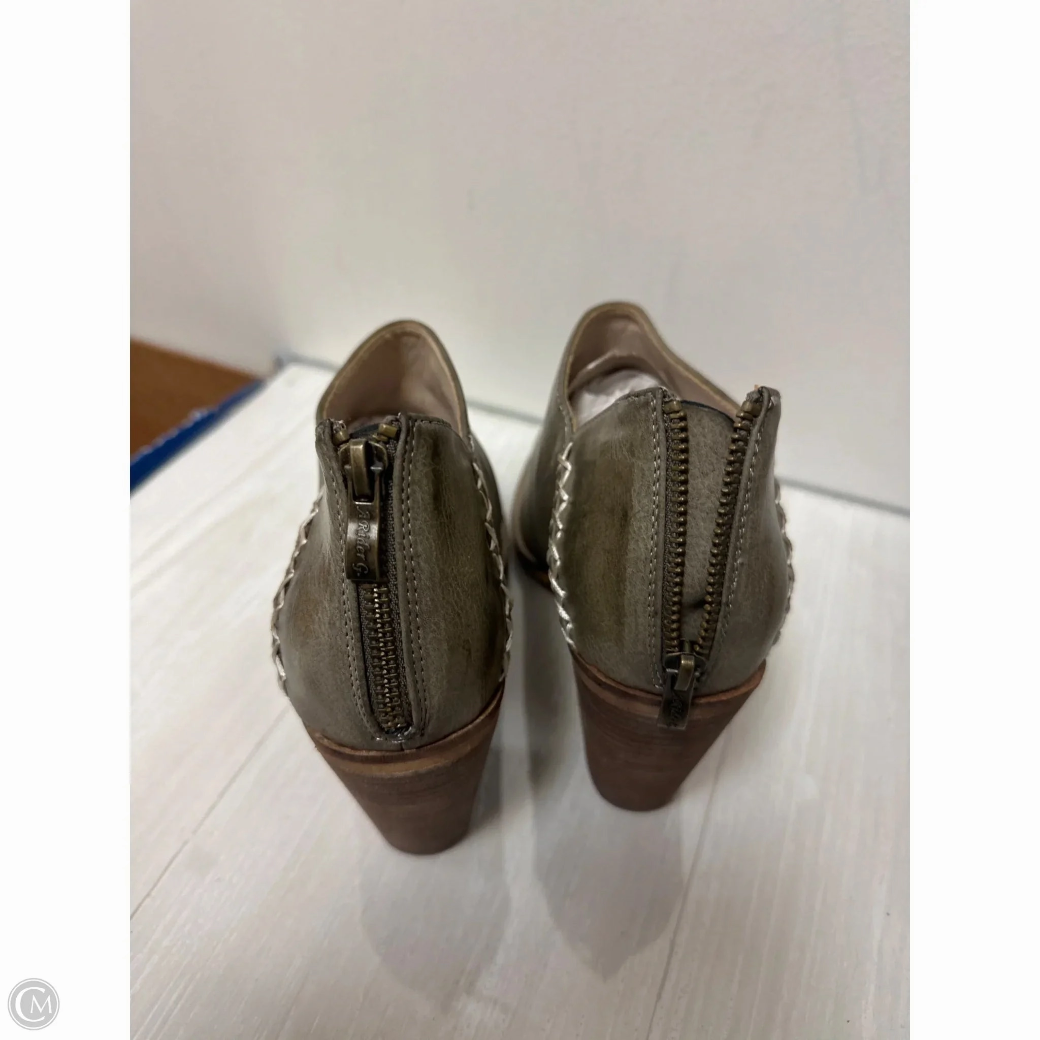 Ankle Cowgirl Boots Boots Ankle Heels By Clothes Mentor In Green, Size: 10