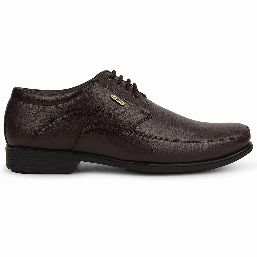Lace Up Shoe Booties Fortune Brown Formal Lacing Derby Shoes For Men UVL-134 By Liberty
