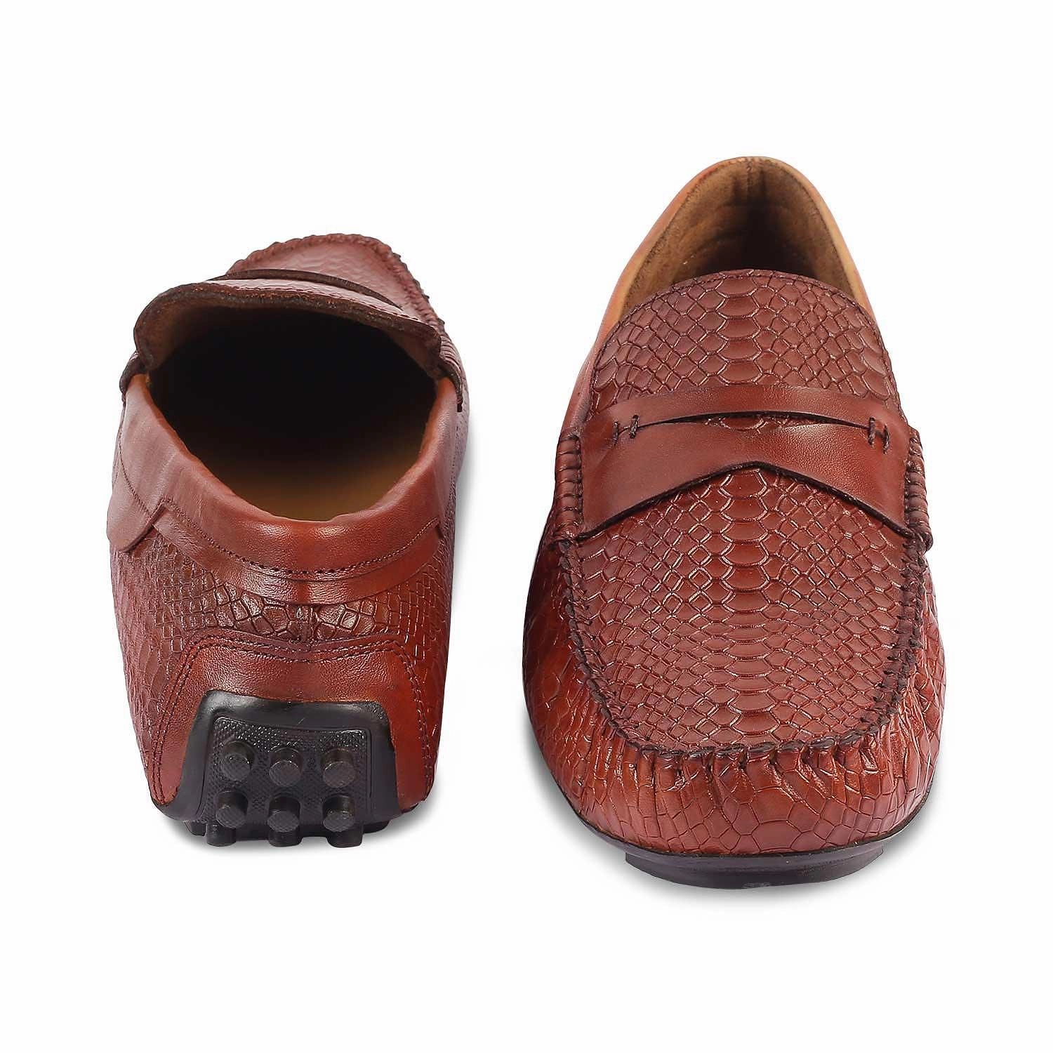 Wedge Penny Loafers The Argon Tan Men's Leather Driving Loafers Tresmode