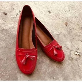 Tasseled (Red) Summer Loafers