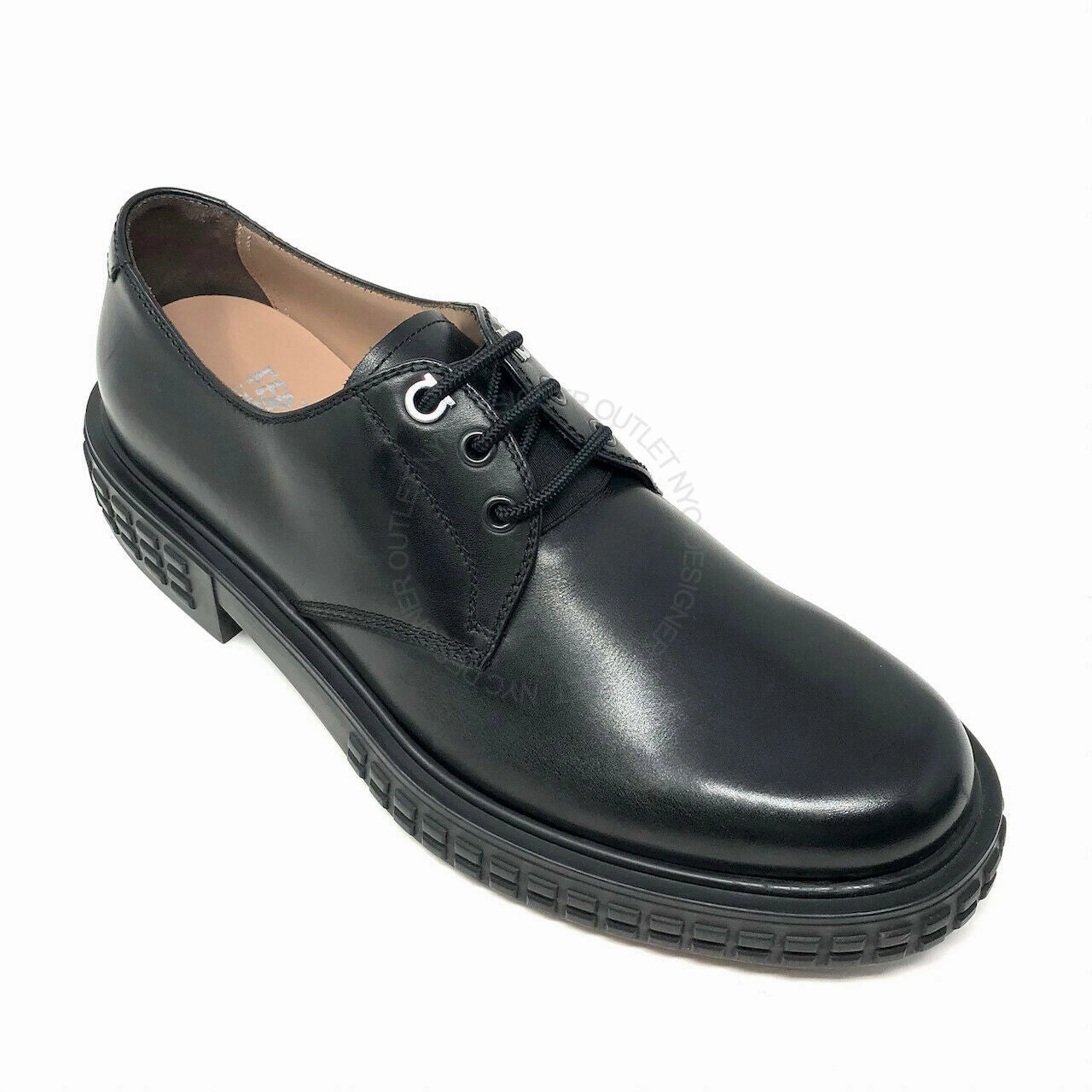 Derby Shoes Round Toe Ferragamo Star 2 Derby Lace-ups