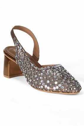 SOLES Slingback Festive Block Heel Sandals High Heel Training