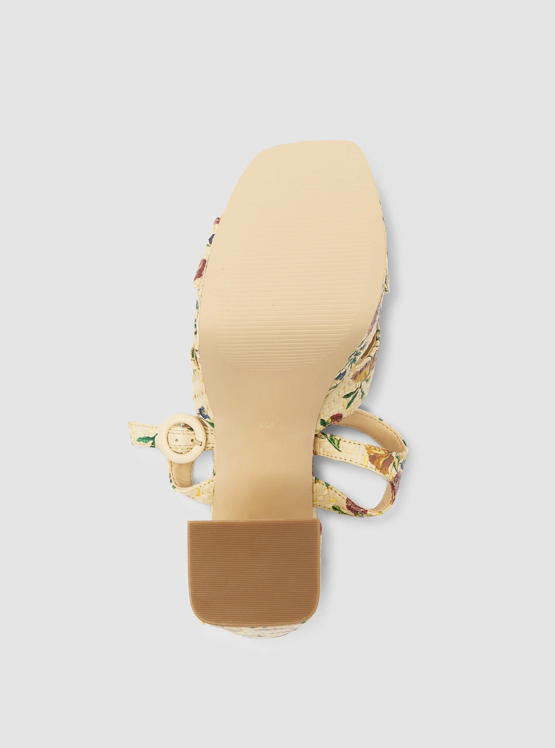 Beige Floral Vallenn Platform Heel High Heels With Good Arch Support