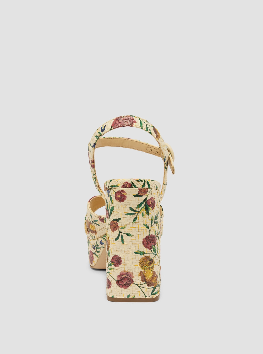 Beige Floral Vallenn Platform Heel Heels In Sizes
