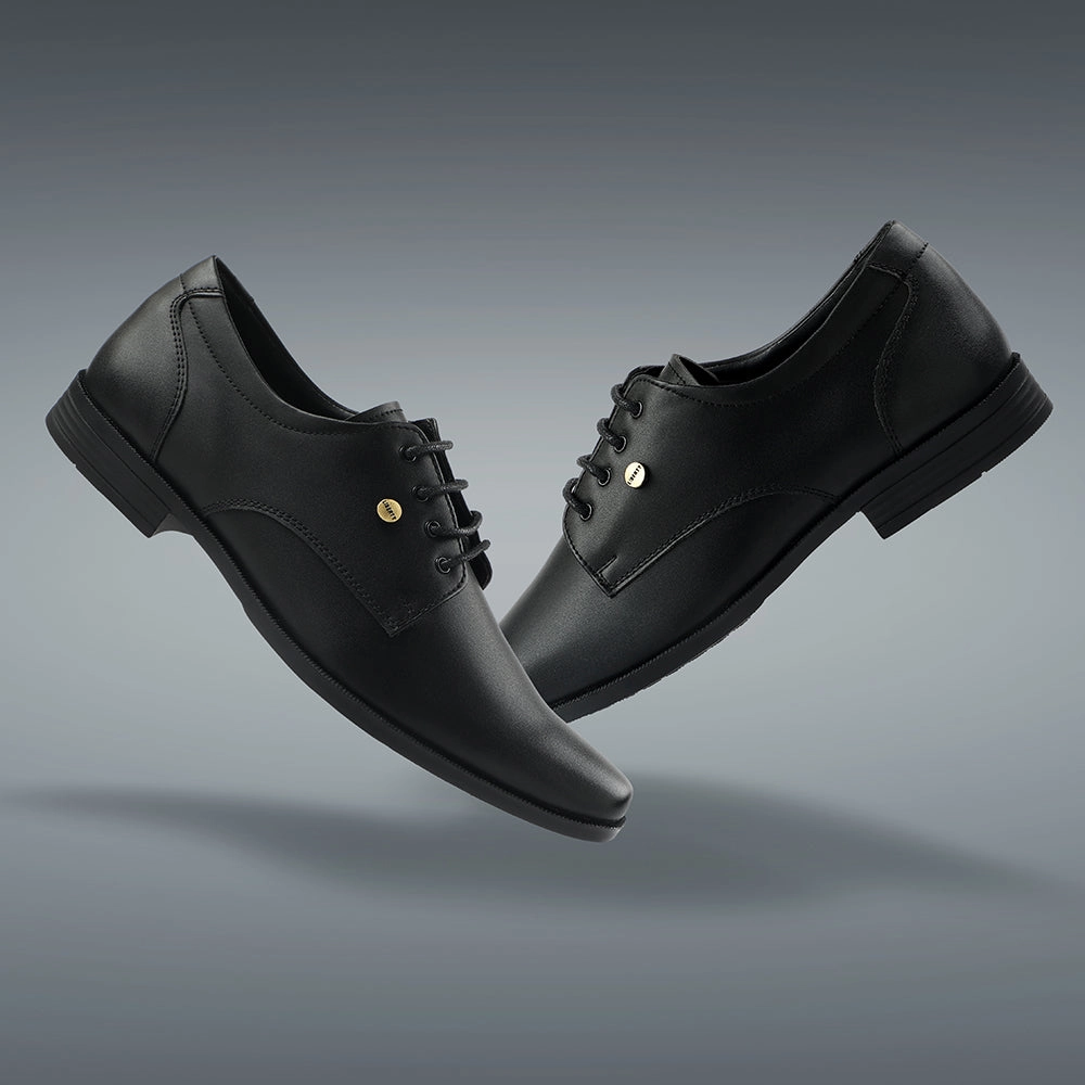 Derbies Shoes Fortune Black Formal Lacing Derby Shoes For Men BENSTOCK1E By Liberty