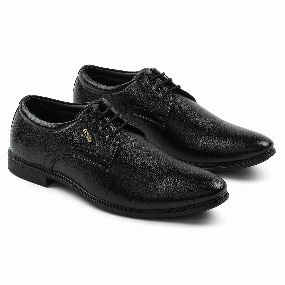 Fortune Black Formal Lacing Derby Shoes For Men HOL-130E By Liberty Derby Shoes Comfortable