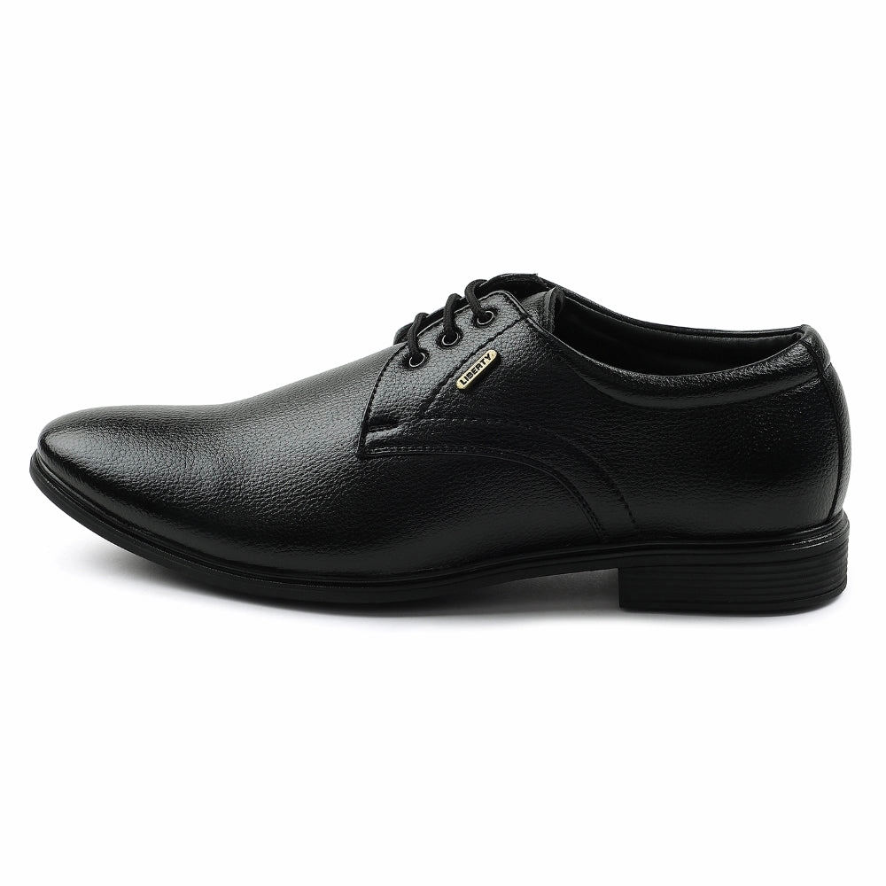 Fortune Black Formal Lacing Derby Shoes For Men HOL-130E By Liberty Granny Lace Up Shoes