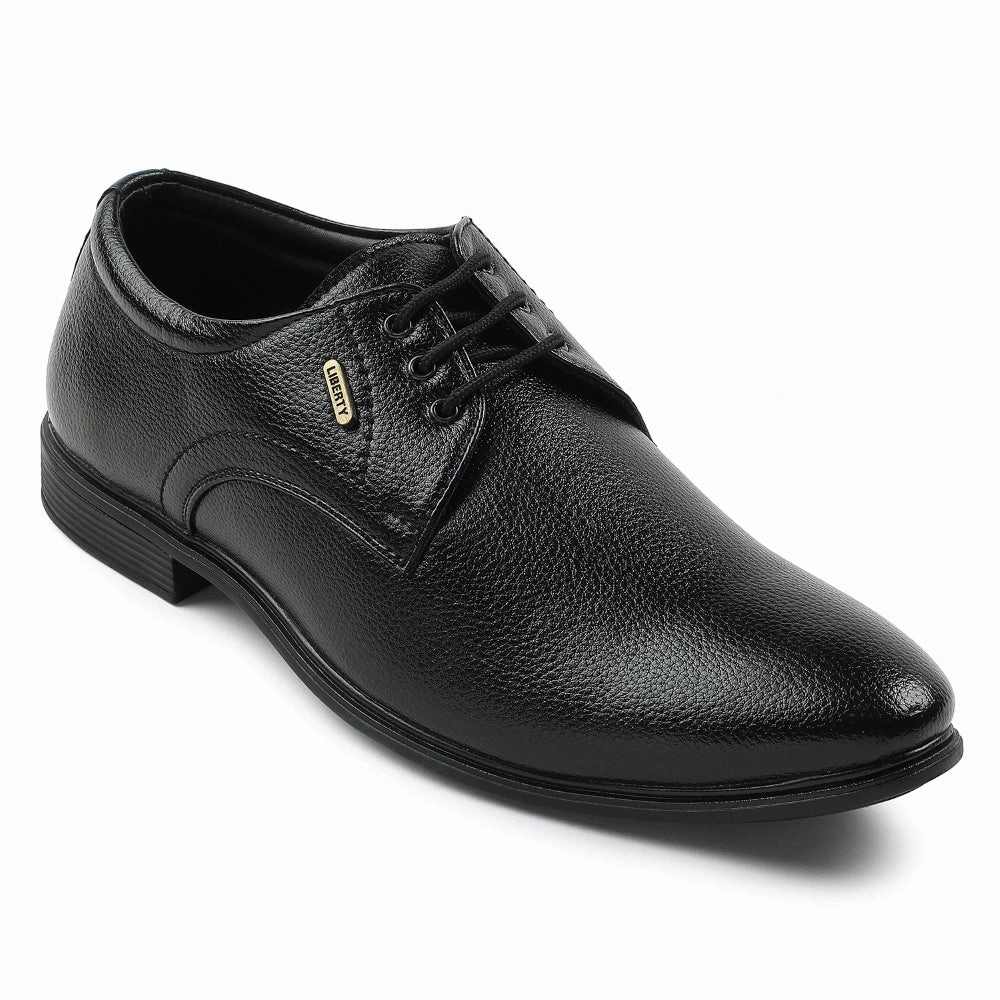 Lace Up Quality Shoes Fortune Black Formal Lacing Derby Shoes For Men HOL-130E By Liberty