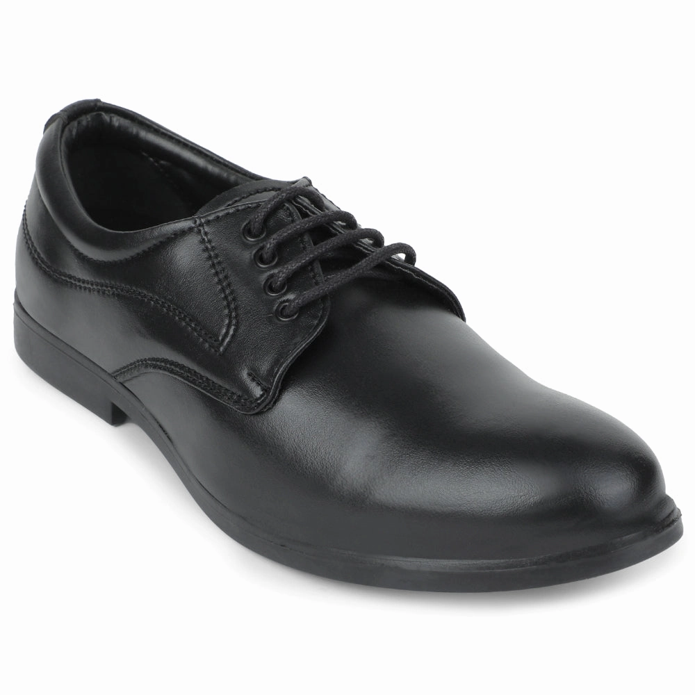 Fortune Black Formal Lacing Derby Shoes For Men MAJESTIC-1 By Liberty Leather Lace-up Shoe