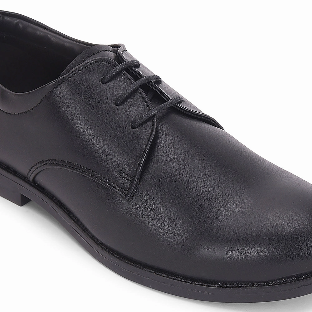 Soft Shoes Fortune Black Formal Lacing Derby Shoes For Men MONTRICH-E By Liberty