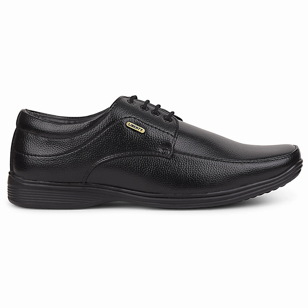Fortune Black Formal Lacing Derby Shoes For Men R573-05 By Liberty Fire Lace Up Shoes