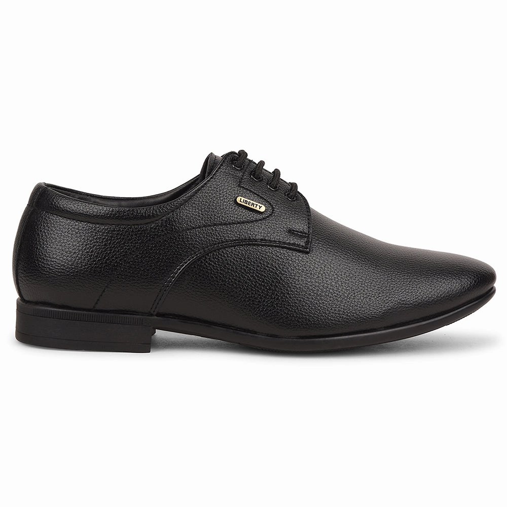 Fortune Black Formal Lacing Derby Shoes For Men UVL-131 By Liberty Derbies Shoes
