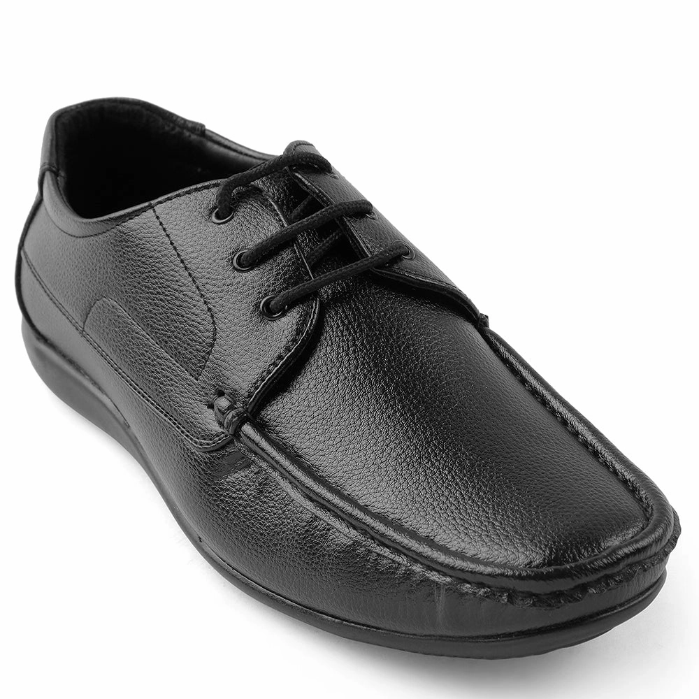 Heeled Lace Up Shoes Fortune Black Lacing Formal Derby Shoes For Men HML-6E By Liberty