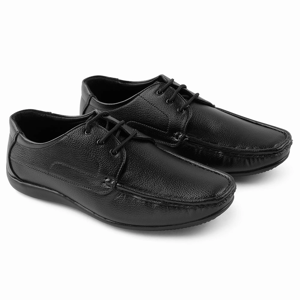 Fortune Black Lacing Formal Derby Shoes For Men HML-6E By Liberty Lace Up Skate Shoes