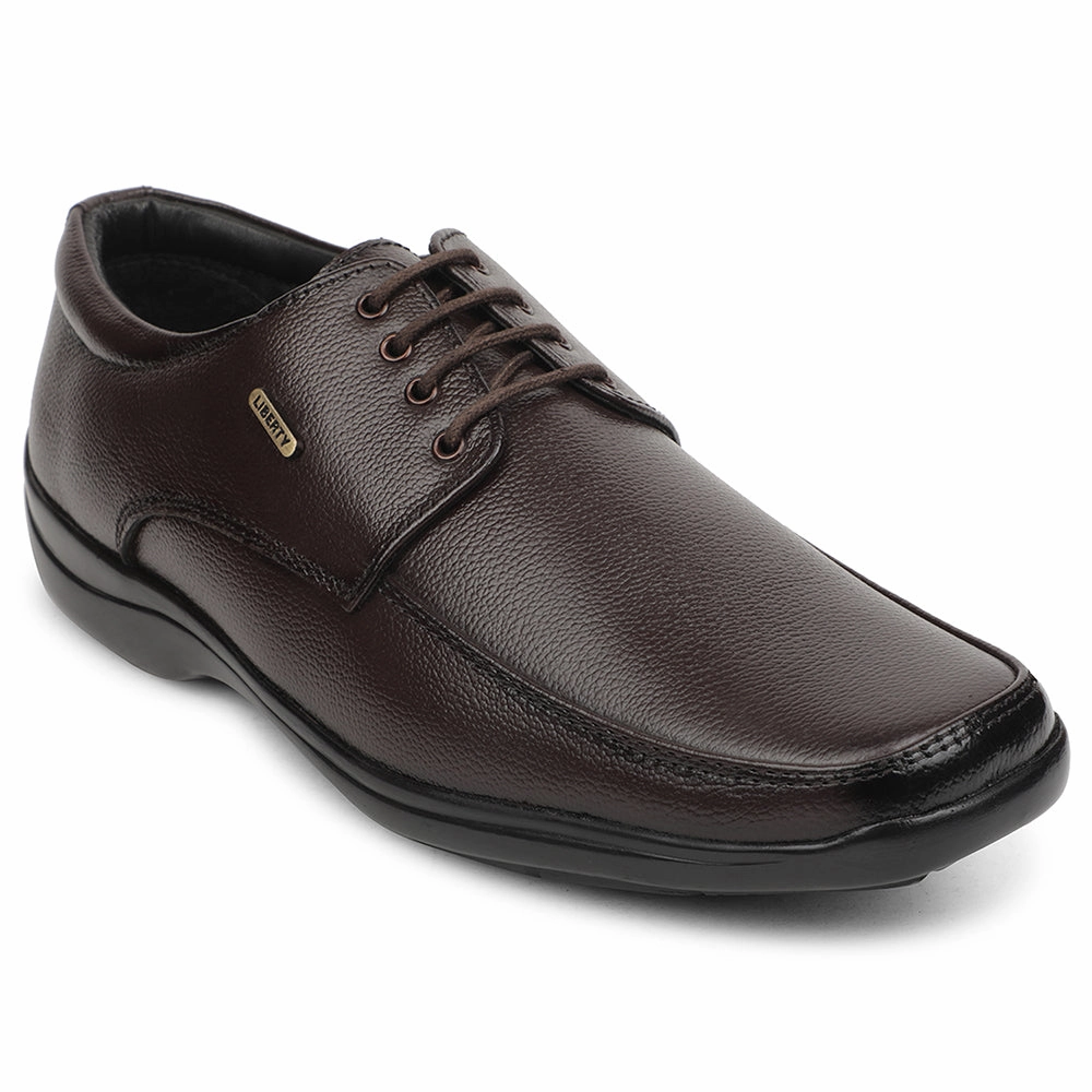 Park Avenue Cap-toe Derby Dress Shoe Fortune Brown Formal Lacing Derby Shoes For Men REL-1 By Liberty
