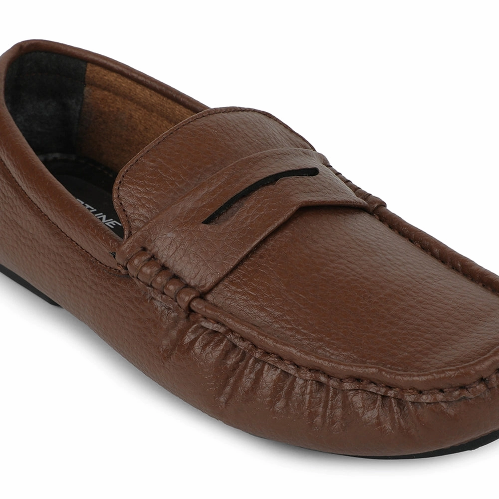 Hunter Rubber Loafers Fortune Brown Formal Loafers For Men CLASSIK-2E By Liberty